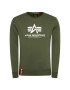 Alpha Industries Суитшърт Basic Sweater 178302 Зелен Regular Fit - Pepit.bg