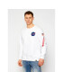 Alpha Industries Суитшърт Nasa 186304 Бял Regular Fit - Pepit.bg