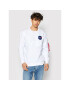Alpha Industries Суитшърт Nasa Reflective 178309 Бял Regular Fit - Pepit.bg