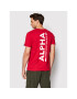 Alpha Industries Тишърт Backprint 128507 Червен Regular Fit - Pepit.bg