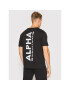 Alpha Industries Тишърт Backprint T Reflective Print 128507RP Черен Regular Fit - Pepit.bg