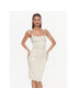 Babylon Коктейлна рокля S_E00748 Екрю Slim Fit - Pepit.bg