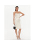 Babylon Коктейлна рокля S_E00748 Екрю Slim Fit - Pepit.bg