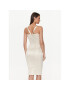 Babylon Коктейлна рокля S_E00748 Екрю Slim Fit - Pepit.bg