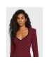 Babylon Плетена рокля R_S00899 Червен Slim Fit - Pepit.bg
