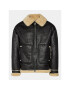 BDG Urban Outfitters Яке от имитация на кожа Shearling Aviator 77394369 Черен Oversize - Pepit.bg