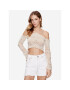 BDG Urban Outfitters Пуловер BDG LADDERED HALTER NECK 76469477 Бежов Cropped Fit - Pepit.bg