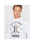 Boss Суитшърт Savin 50469224 Бял Relaxed Fit - Pepit.bg