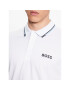 Boss Тениска с яка и копчета 50469094 Бял Regular Fit - Pepit.bg
