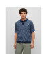 Boss Тениска с яка и копчета 50486168 Син Oversize - Pepit.bg