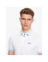 Boss Тениска с яка и копчета 50488259 Бял Regular Fit - Pepit.bg
