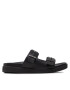 Calvin Klein Чехли Double Strap Sandal Lth HM0HM00467 Черен - Pepit.bg