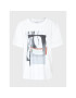 Calvin Klein Curve Тишърт Inclu Photo Print K20K205462 Бял Regular Fit - Pepit.bg