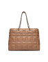 Calvin Klein Дамска чанта Re-Lock Quilt Tote W/Lp Cmpt K60K609880 Кафяв - Pepit.bg