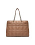 Calvin Klein Дамска чанта Re-Lock Quilt Tote W/Lp Cmpt K60K609880 Кафяв - Pepit.bg