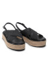 Calvin Klein Еспадрили Flatform Wedge Sndl He HW0HW00688 Черен - Pepit.bg