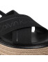 Calvin Klein Еспадрили Flatform Wedge Sndl He HW0HW00688 Черен - Pepit.bg