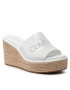 Calvin Klein Еспадрили Wedge Mule 50 Perf HW0HW00820 Бял - Pepit.bg