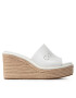 Calvin Klein Еспадрили Wedge Mule 50 Perf HW0HW00820 Бял - Pepit.bg