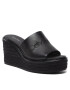 Calvin Klein Еспадрили Wedge Mule 50 Perf HW0HW00820 Черен - Pepit.bg