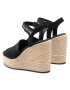 Calvin Klein Еспадрили Wedge Sandal Ankle Clip Su YW0YW00571 Черен - Pepit.bg