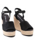 Calvin Klein Еспадрили Wedge Sandal Ankle Clip Su YW0YW00571 Черен - Pepit.bg