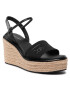 Calvin Klein Еспадрили Wedge Sndl 50 He HW0HW00689 Черен - Pepit.bg