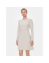 Calvin Klein Ежедневна рокля Hw Viscose Fit & Flare Dress K20K206336 Бежов Regular Fit - Pepit.bg