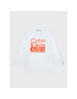 Calvin Klein Jeans Блуза Box Logo IB0IB01451 Бял Regular Fit - Pepit.bg