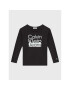 Calvin Klein Jeans Блуза Box Logo IB0IB01451 Черен Regular Fit - Pepit.bg