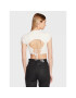 Calvin Klein Jeans Блуза J20J220709 Бял Cropped Fit - Pepit.bg