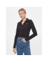 Calvin Klein Jeans Блуза Polo Collar Milano Regular Top J20J222556 Черен Regular Fit - Pepit.bg