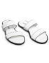 Calvin Klein Jeans Чехли Flat Sandal Twostraps Lth YW0YW00026 Бял - Pepit.bg