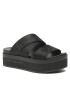 Calvin Klein Jeans Чехли Flatform Sandal Webbing YW0YW00966 Черен - Pepit.bg