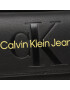 Calvin Klein Jeans Дамска чанта Sculpted Ew Flap Xbody Mono K60K610579 Черен - Pepit.bg