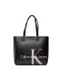 Calvin Klein Jeans Дамска чанта Sculpted Mono Shopper K60K608928 Черен - Pepit.bg