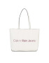 Calvin Klein Jeans Дамска чанта Sculpted Shopper29 Mono K60K610276 Екрю - Pepit.bg