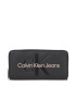 Calvin Klein Jeans Дамски портфейл Sculpted Zip Around Mono K60K607634 Черен - Pepit.bg