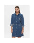 Calvin Klein Jeans Дънкова рокля Darted Denim Shirt Dress J20J222461 Тъмносин Slim Fit - Pepit.bg