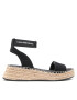 Calvin Klein Jeans Еспадрили Sporty Wedge Sandal Ankle Clip YW0YW00567 Черен - Pepit.bg