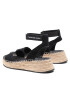 Calvin Klein Jeans Еспадрили Sporty Wedge Sandal Ankle Clip YW0YW00567 Черен - Pepit.bg