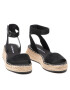 Calvin Klein Jeans Еспадрили Sporty Wedge Sandal Ankle Clip YW0YW00567 Черен - Pepit.bg