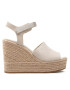 Calvin Klein Jeans Еспадрили Wedge Sandal Ankle Clip Su YW0YW00571 Бежов - Pepit.bg