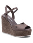 Calvin Klein Jeans Еспадрили Wedge Sandal Ankle Strap Co YW0YW00121 Кафяв - Pepit.bg