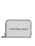 Calvin Klein Jeans Голям дамски портфейл Sculpted Med Zip Around Mono S K60K611863 Сребрист - Pepit.bg