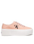 Calvin Klein Jeans Гуменки Cupsole Flatform Laceup Low Txt YW0YW00766TKY Розов - Pepit.bg