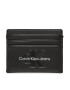 Calvin Klein Jeans Калъф за кредитни карти Sculpted Cardholder 6 Cc Mono K60K610356 Черен - Pepit.bg