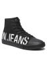 Calvin Klein Jeans Кецове Vulcanized Mid Sneaker Logo YM0YM00276 Черен - Pepit.bg