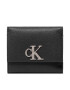 Calvin Klein Jeans Малък дамски портфейл Texture Med Trfold K60K609828 Черен - Pepit.bg