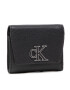 Calvin Klein Jeans Малък дамски портфейл Minimal Monogram Med Trifold K60K609349 Черен - Pepit.bg